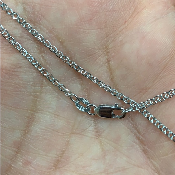 14k White Gold 1.7mm Open Wheat Chain 16" 18" 20" - Picture 7 of 9